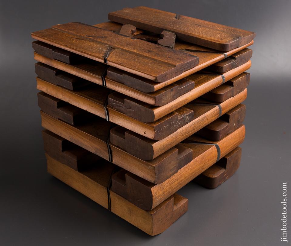 RARE Complete Working ODD Set of MOSELEY Hollows & Rounds Moulding Planes Numbered 3-19 circa 1862-80 LONDON - 86311