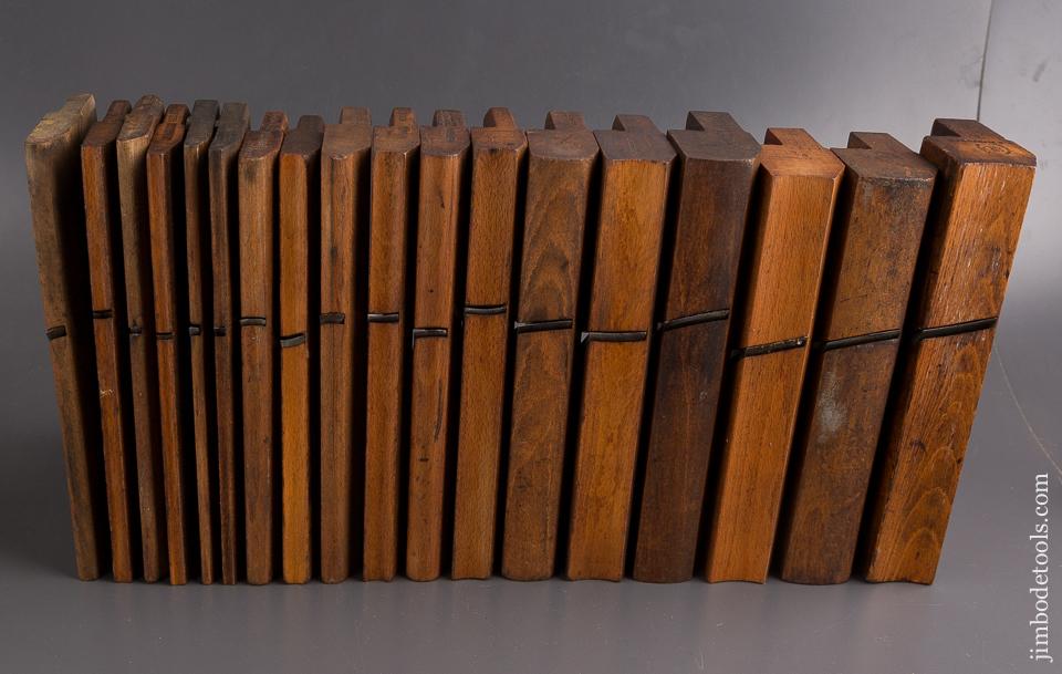 Complete Good User Set of 18 Hollows & Rounds Molding Planes EVENS - 86318