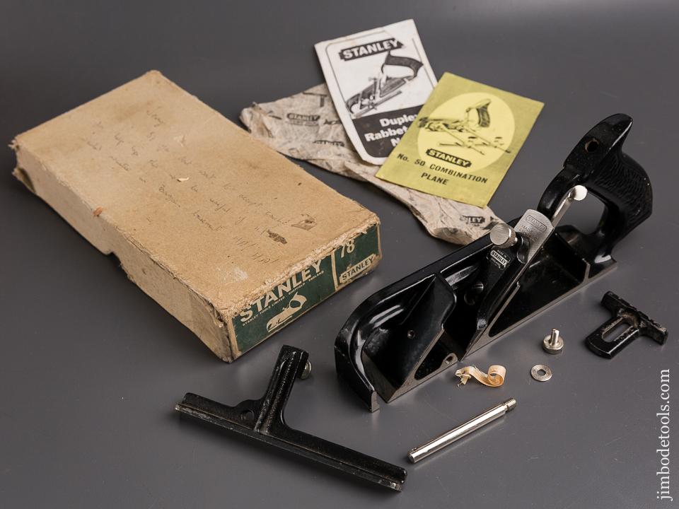 STANLEY No. 78 Duplex, Rabbet, and Filletster Plane MINT in Original Box - 86321