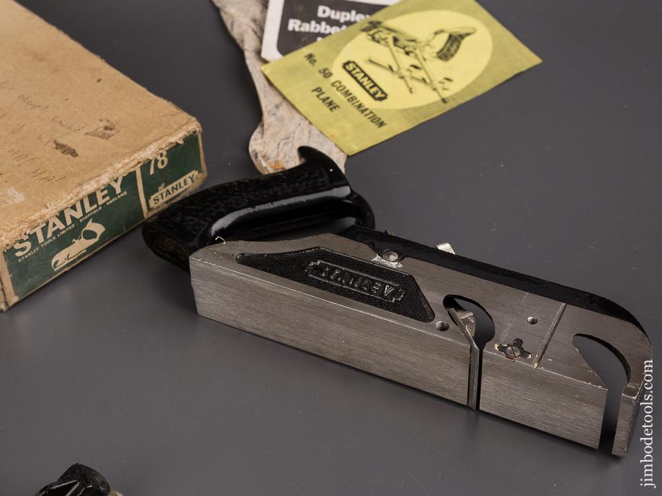 STANLEY No. 78 Duplex, Rabbet, and Filletster Plane MINT in Original Box - 86321