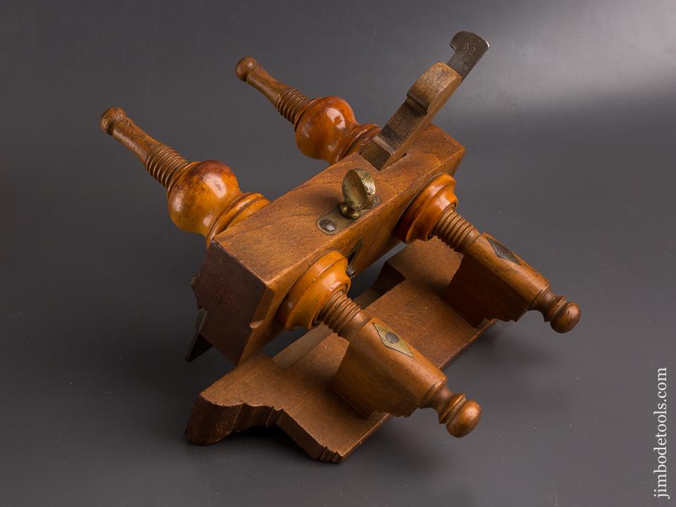 Remarkable! Fancy Beech & Boxwood Plough Plane by MARPLES circa 1856-1965 EXTRA FINE! - 86352