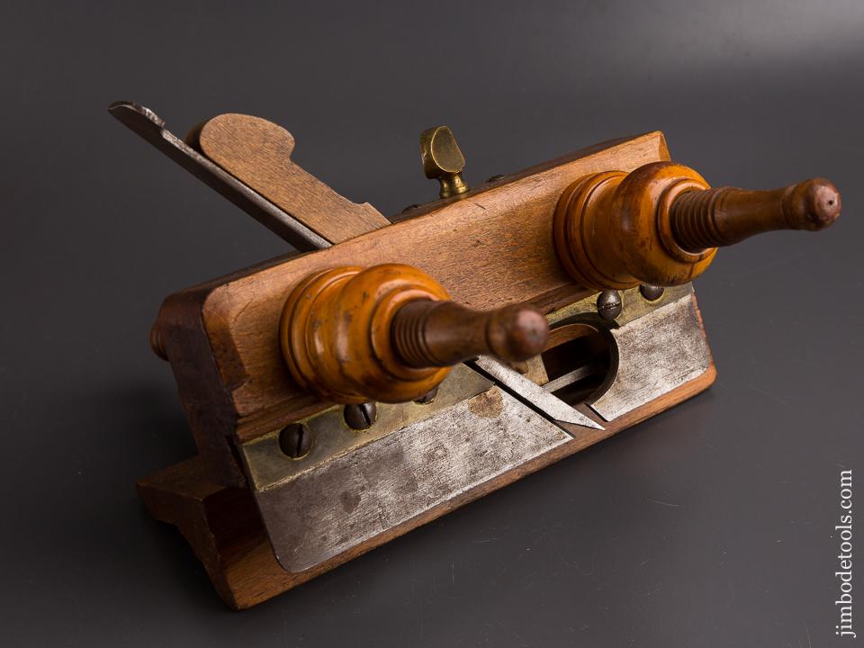 Remarkable! Fancy Beech & Boxwood Plough Plane by MARPLES circa 1856-1965 EXTRA FINE! - 86352