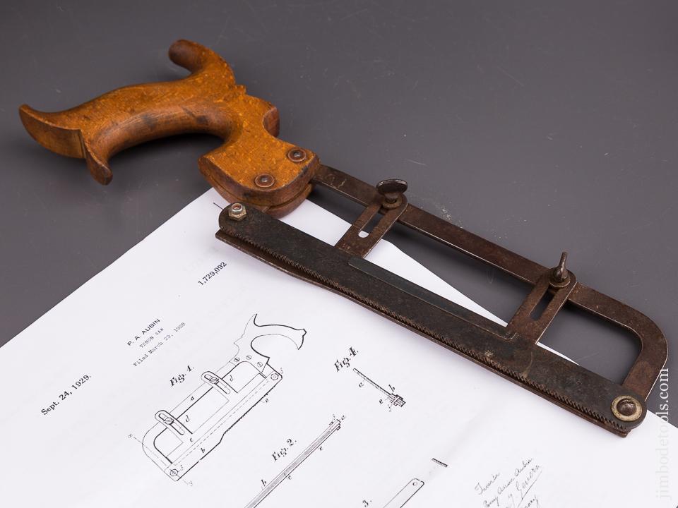 Rare! AUBIN's Patent March 29, 1928 Finger Joint Tenon Saw - 86368