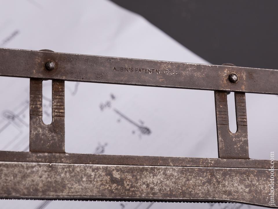 Rare! AUBIN's Patent March 29, 1928 Finger Joint Tenon Saw - 86368