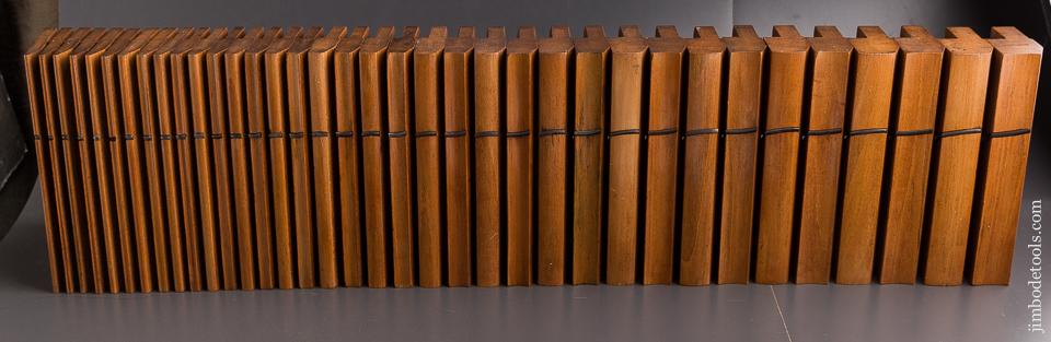 AMAZING Full Set of 36! Skewed Hollows & Rounds Moulding Planes by GRIFFITHS NORWICH circa 1803-1958 WOW - 86370U