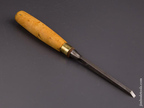 NEAR MINT! 1/4 x 12 inch MARPLES Boxwood Handled Mortise Chisel = 86378