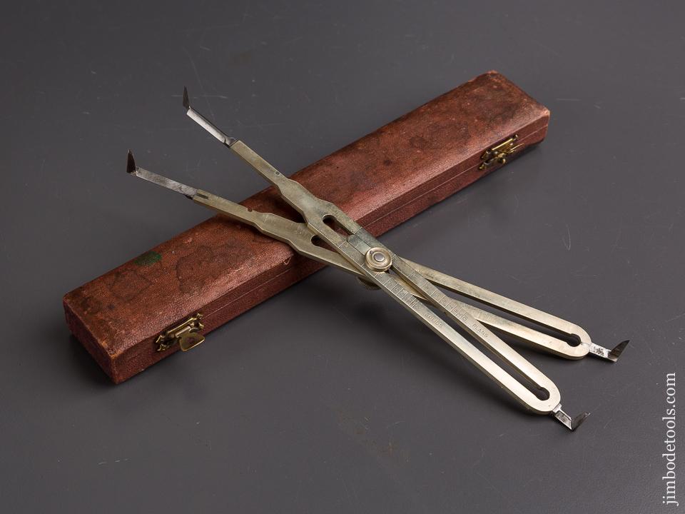 RARE 9 1/2 inch MDS LONDON Leg Proportional Dividers in Original Case - 86403
