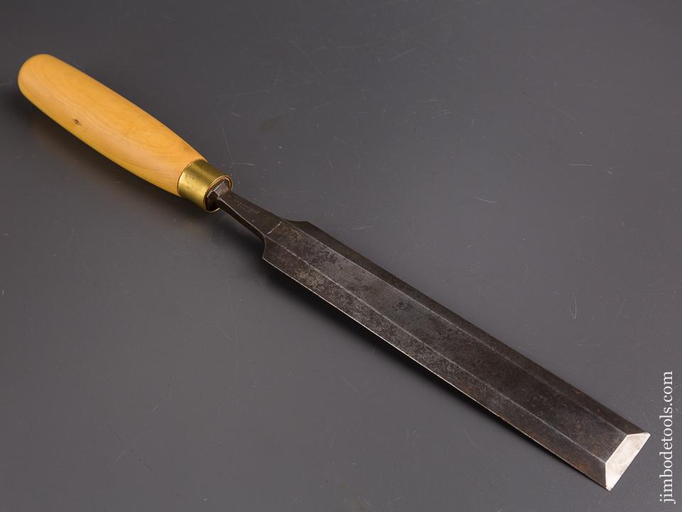 1 1/2 inch Wide Long Thin English ROBt SORBY Boxwood Handled Pattern Maker's Paring Chisel - 86434