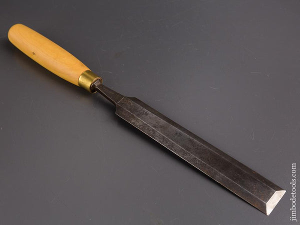 1 1/2 inch Wide Long Thin English ROBt SORBY Boxwood Handled Pattern Maker's Paring Chisel - 86434
