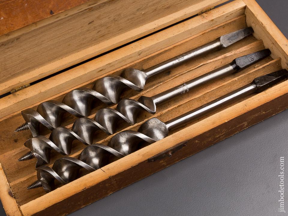EXTRA FINE Complete Set of 13 RUSSELL JENNINGS Auger Bits in Original 3 Tiered Box - 86455