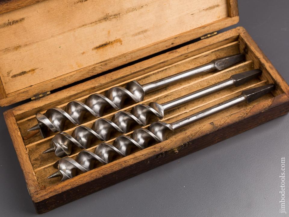 Complete Set of 13 RUSSELL JENNINGS Auger Bits in Original 3 Tiered Box - 86452
