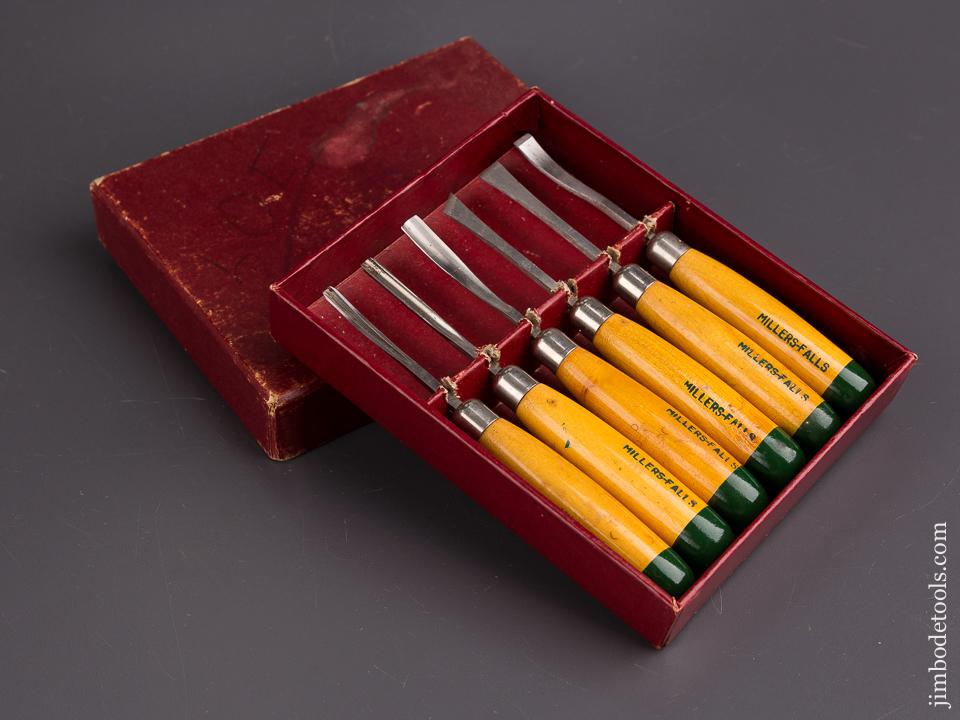 MILLERS FALLS No. 106 Carving Tool Set in Original Box - 86495