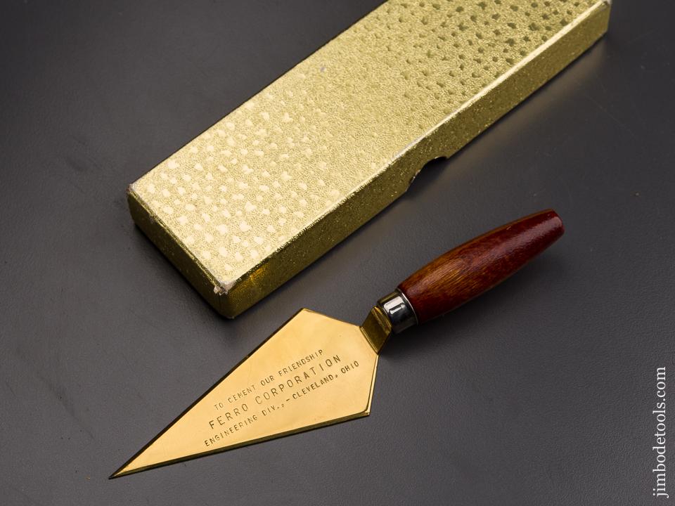 Lovely 6 1/8 inch Presentation Trowel from the FERRO CORPORATION of Cleveland, Ohio in Original Box - 86531R