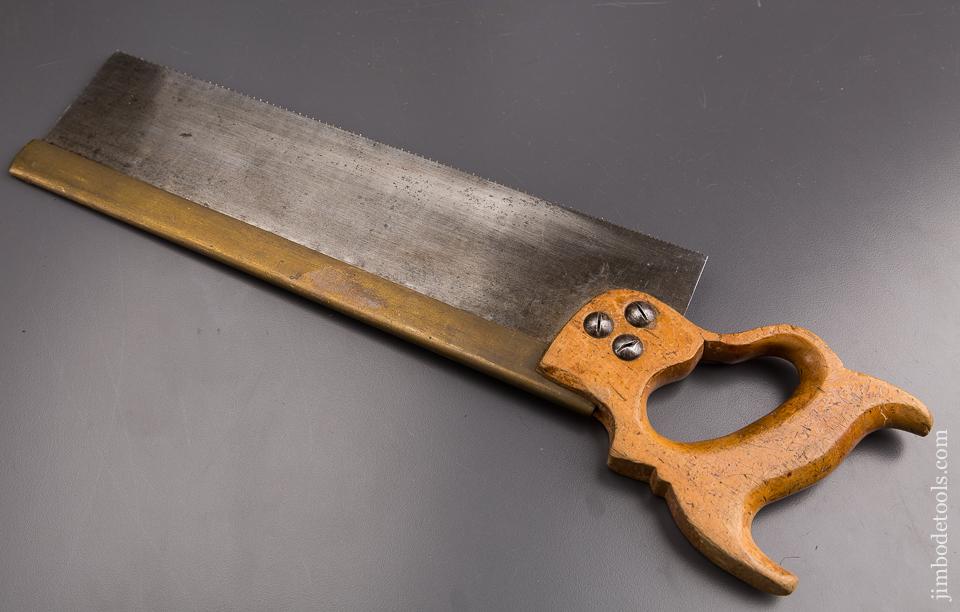 13 point 14 inch Rip Wm MARPLES & SONS SHEFFIELD Brass Back Saw - 86573