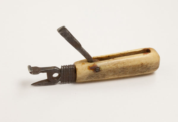 Remarkable Bone Handled 18th Century Race Knife