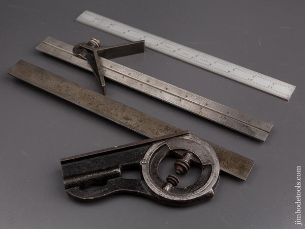 Early STARRETT Protractor with Spare Blades - 86659