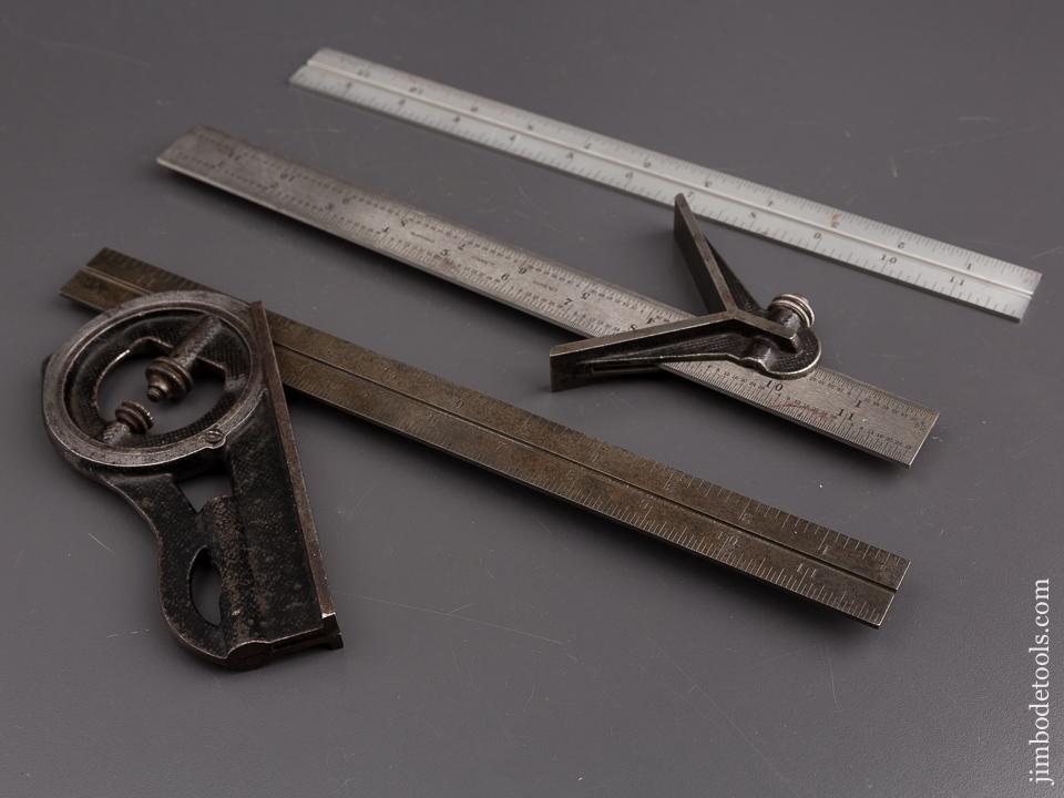 Early STARRETT Protractor with Spare Blades - 86659