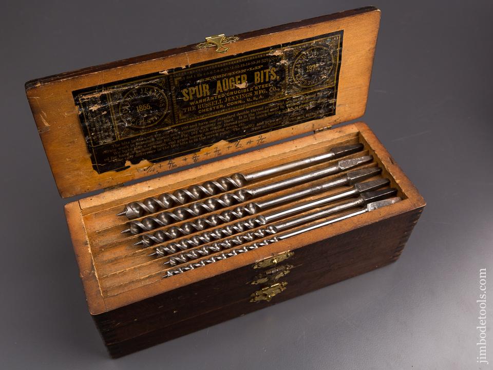 Complete Set of 13 RUSSELL JENNINGS Auger Bits in Original 3 Tiered Box - 86683