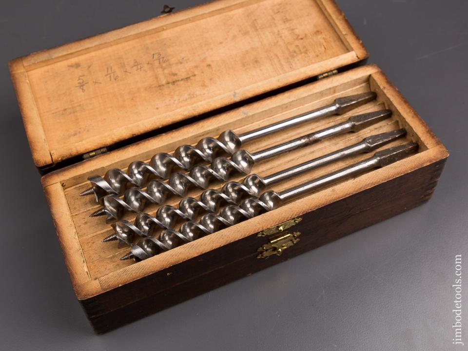 Complete Set of 13 RUSSELL JENNINGS Auger Bits in Original 3 Tiered Box - 86683