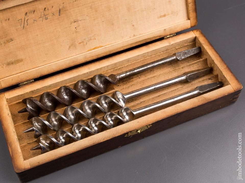 Complete Set of 13 RUSSELL JENNINGS Auger Bits in Original 3 Tiered Box - 86683