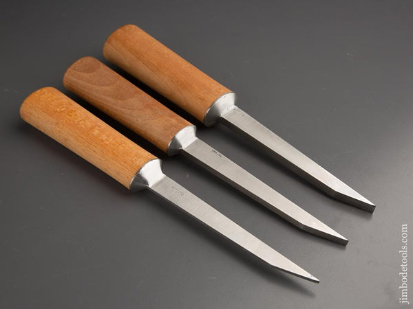 MINT Three RAY ILES Pig Sticker Mortise Chisels - 86685