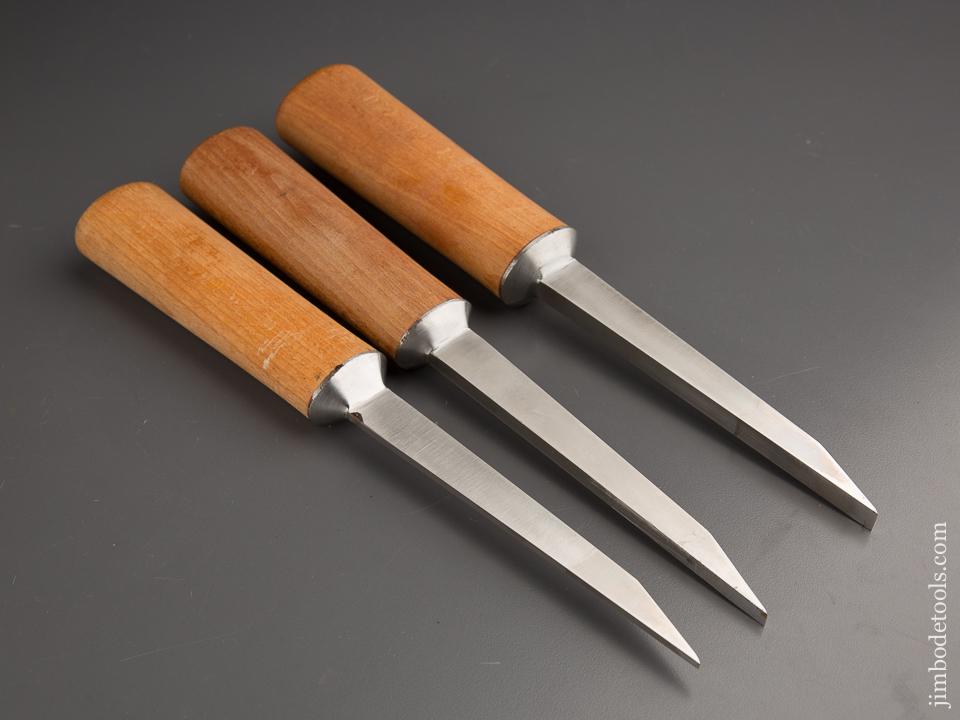 MINT Three RAY ILES Pig Sticker Mortise Chisels - 86685