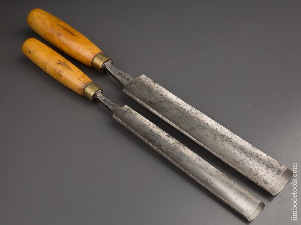 Two MATHIESON Boxwood Handled Pattern Maker's Paring Gouges - 86689