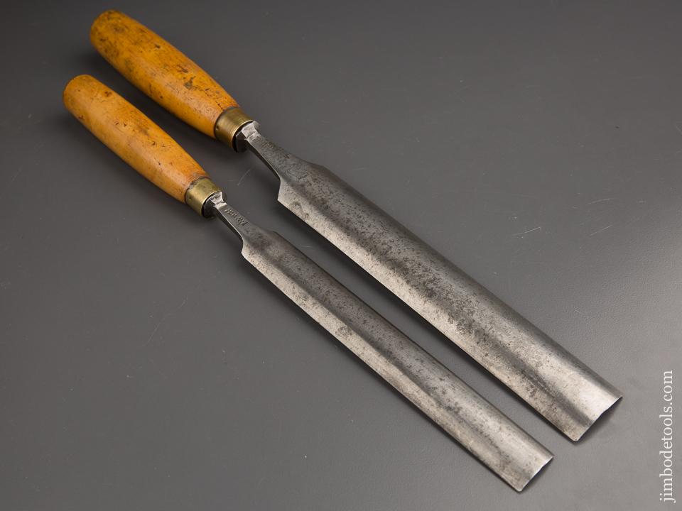 Two MATHIESON Boxwood Handled Pattern Maker's Paring Gouges - 86689