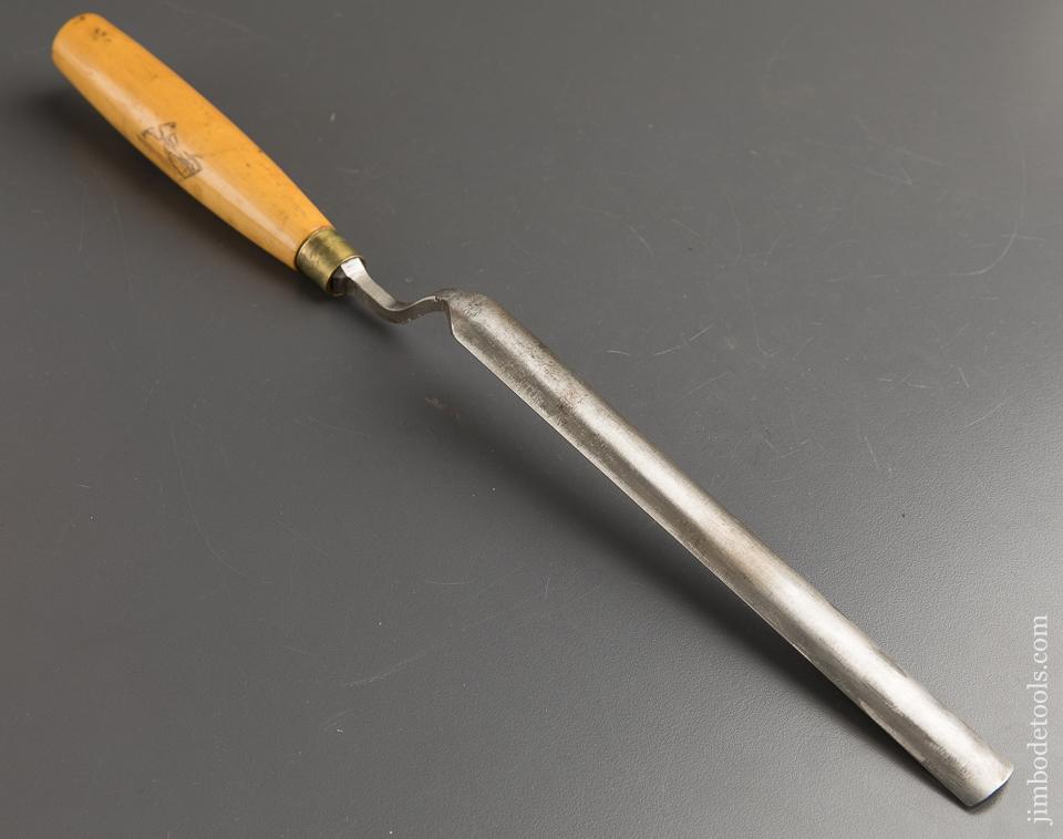 3/4 inch MARPLES Boxwood Handled Crank Neck Pattern Maker's Paring Gouge - 86695