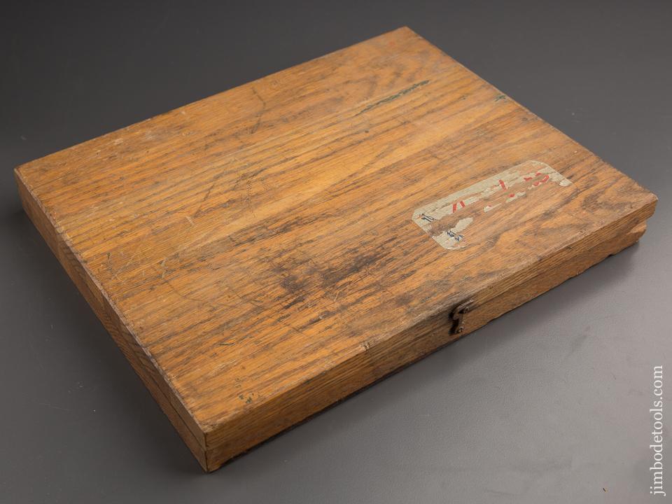 Complete Assembled Set of Thirteen Irwin-Style Auger Bits in Fitted Wooden Box - 86714