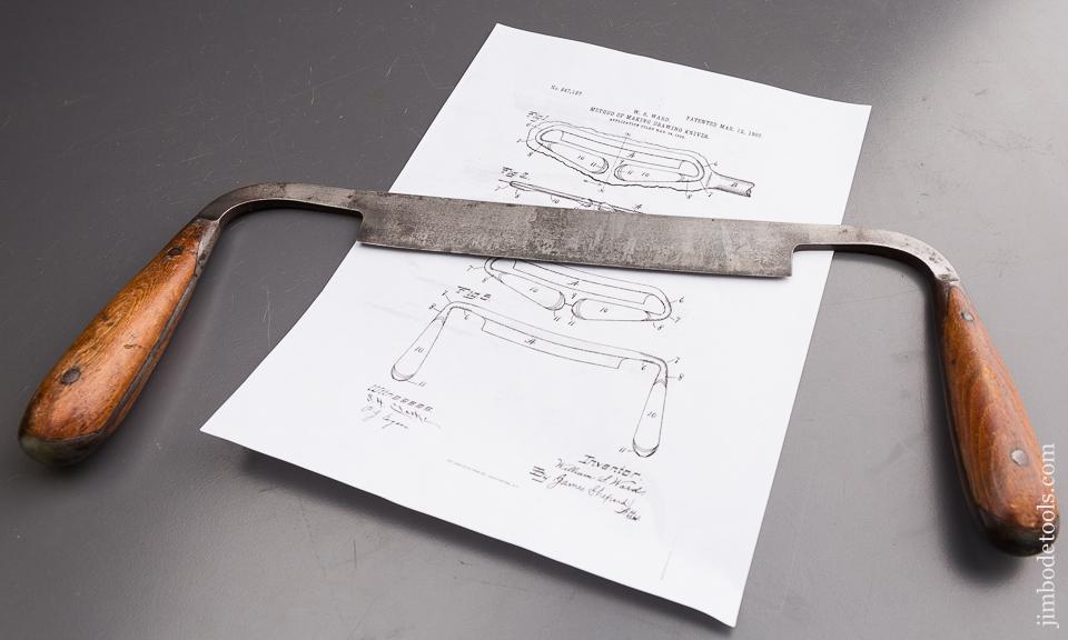 Eight inch WARD Patent March 12, 1907 H.D. SMITH & CO. "Perfect Handle" Draw Knife - 86747