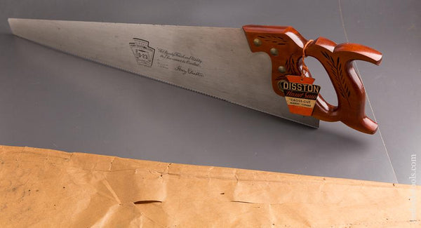 DEAD MINT! 11 point 26 inch Crosscut DISSTON D23 Hand Saw with Original Tag in Original Wrapper! -86751U