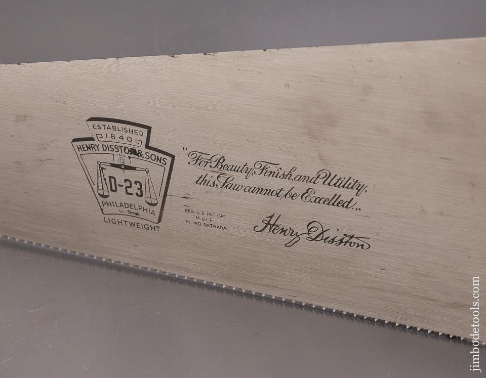 DEAD MINT! 11 point 26 inch Crosscut DISSTON D23 Hand Saw with Original Tag in Original Wrapper! -86751U