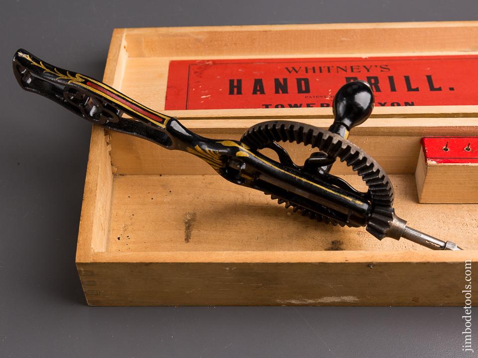 WHITNEY'S Hand Drill by TOWER & LYON New York DEAD MINT in Original Box - 86803U