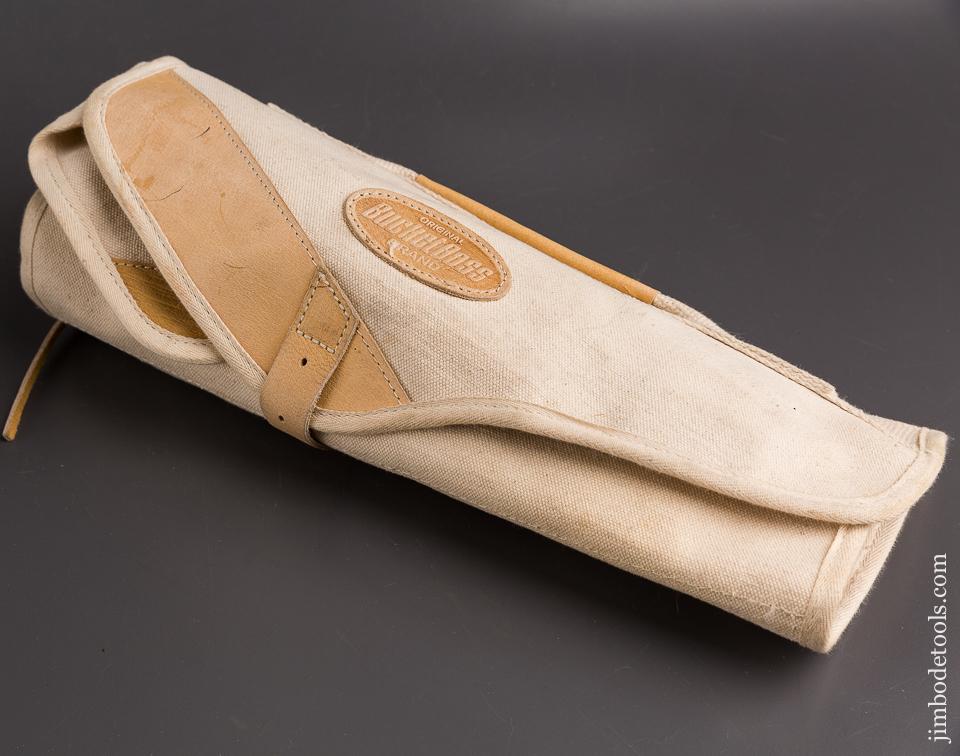 MINT Set of Eight LIE-NIELSEN Chisels in Canvas & Leather Roll! Five Mortise and Three Bevel Edge - 86804