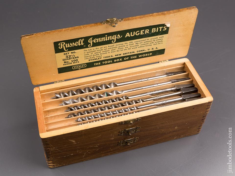 EXTRA FINE! Complete Set of 13 RUSSELL JENNINGS Auger Bits in Original 3 Tiered Box - 86835