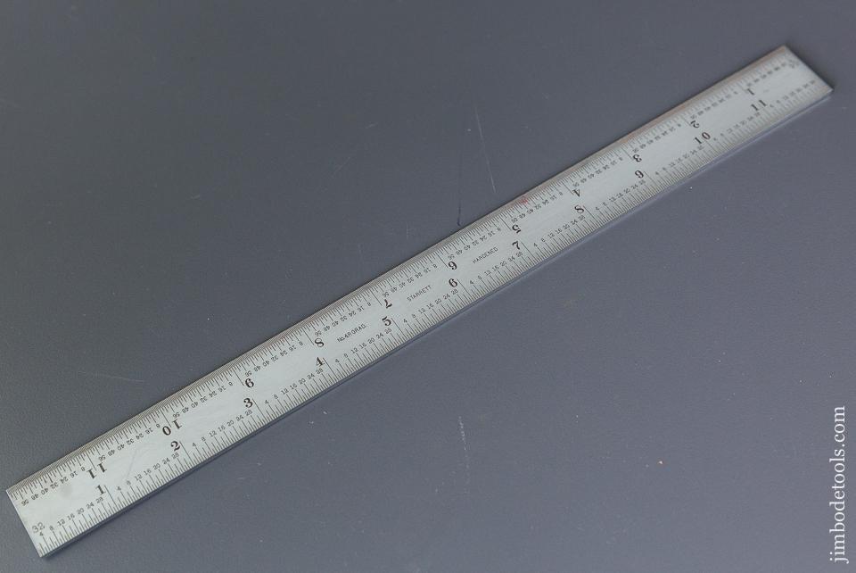Mint! STARRETT No. 4R GRAD Satin Twelve inch Rule NEW OLD STOCK - 86841M