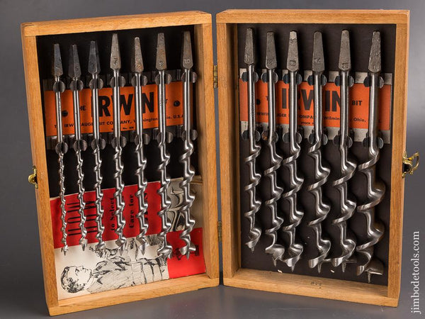 Complete Set of 13 IRWIN Auger Bits MINT in Original Box - 86876