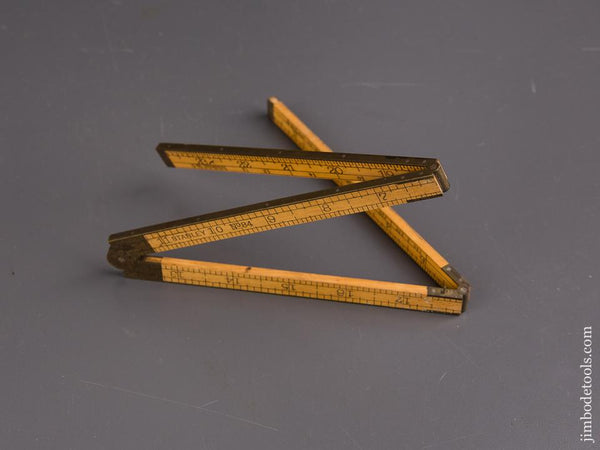 Extra Fine! STANLEY No. 84 Boxwood & Brass Carpenter's Rule - 86887