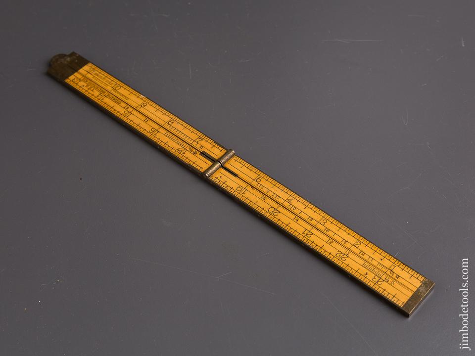 Extra Fine! STANLEY No. 84 Boxwood & Brass Carpenter's Rule - 86887