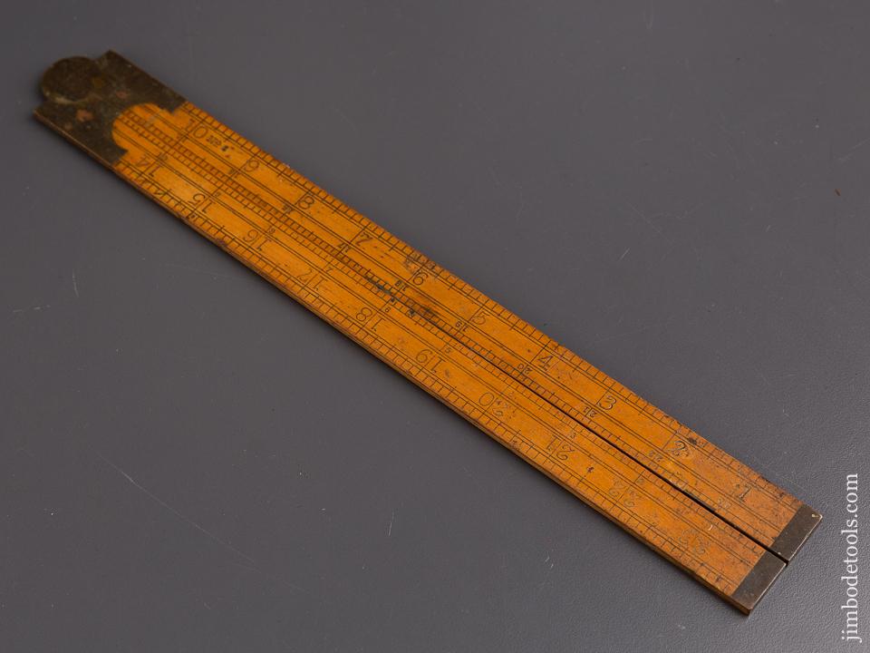 Extra Fine STANLEY No. 2 Boxwood & Brass Carpenter's Rule - 86888