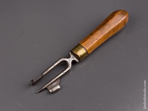 French Eight inch GERVAIS ALANGON Boxwood Handled Race Knife - 86893U