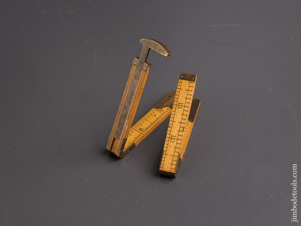 Near Mint! STANLEY No. 32 Boxwood & Brass Carpenter's Caliper Rule - 86899