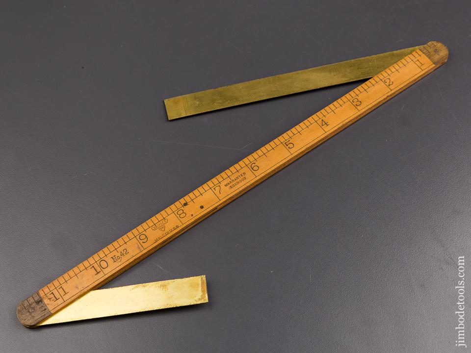 Mint! STANLEY No. 42 Boxwood & Brass Ship Carpenter's Bevel SWEETHEART - 86903