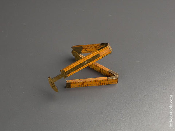 Mint! STANLEY No. 32 Boxwood & Brass Carpenter's Caliper Rule - 86904