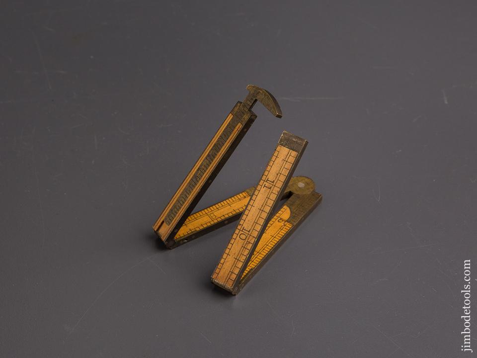 Near Mint! STANLEY No. 32 1/2 Boxwood & Brass Carpenter's Caliper Rule - 86907