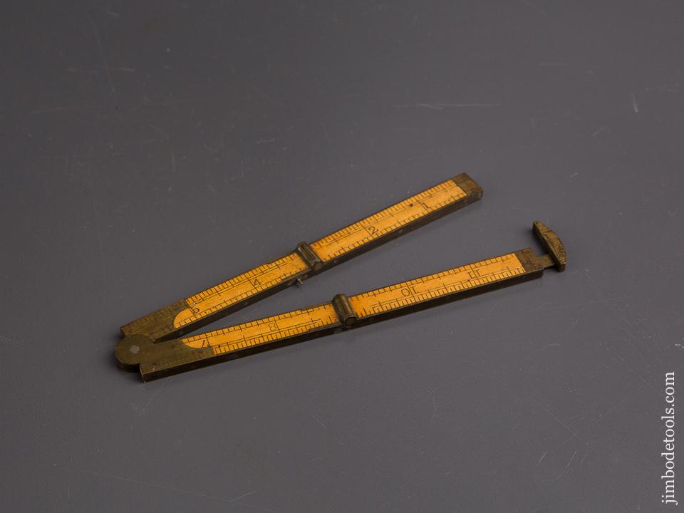 Near Mint! STANLEY No. 32 1/2 Boxwood & Brass Carpenter's Caliper Rule - 86907