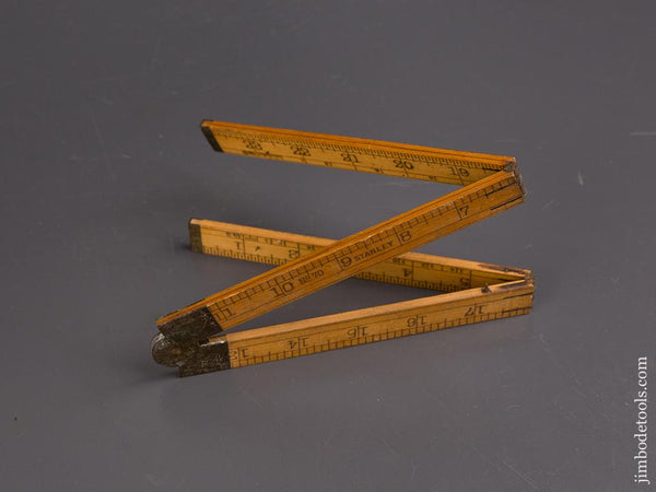 Extra Fine! STANLEY No. 70 Boxwood & Brass Carpenter's Rule - 86908