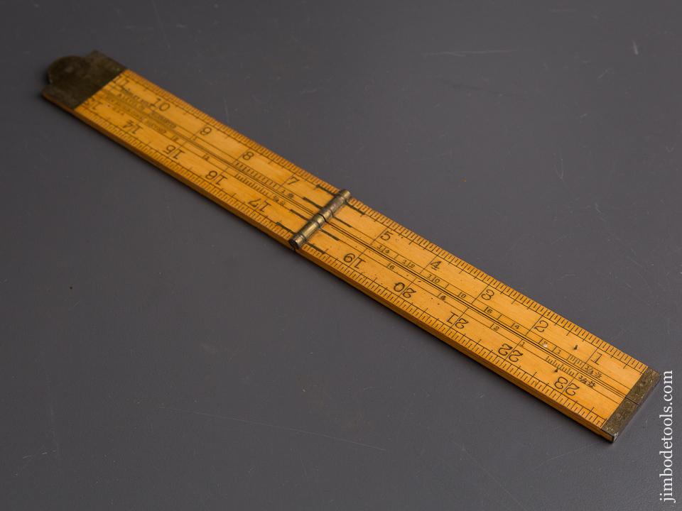 Extra Fine! STANLEY No. 70 Boxwood & Brass Carpenter's Rule - 86908