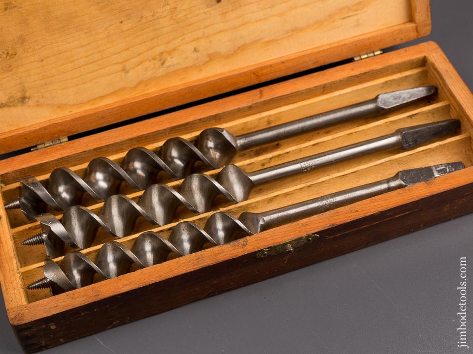Complete Set of 13 RUSSELL JENNINGS Auger Bits in Original 3 Tiered Box - 86917